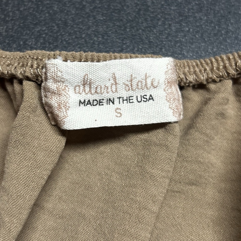 Altard State Womens Fit Flare Mini Dress Size S Brown Romantic Flutter Sleeve - Picture 4 of 5